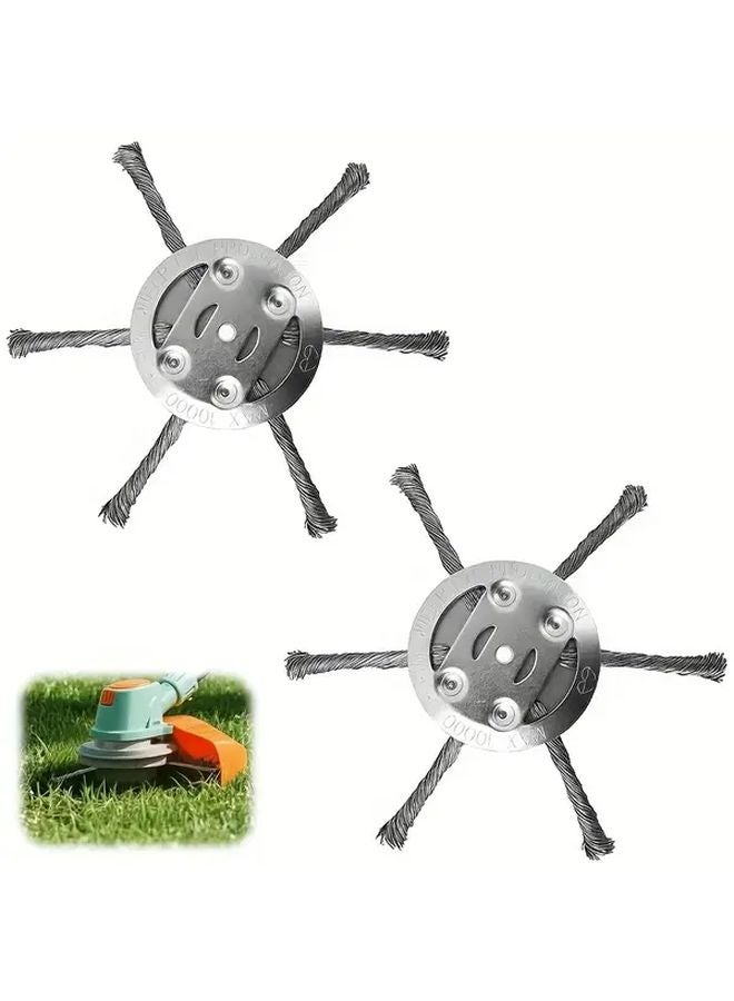 6 Tooth Steel Wire Trimmer Head 2 Pack For Low Power Lithium Battery Trimmers - Image 5